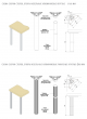 схема сборки столов, опоры мебельные алюминиевые гладкие и рифленые круглые 60 мм-01
